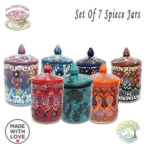 Spice Jars Set Ceramic - Etsy - muktibox.com