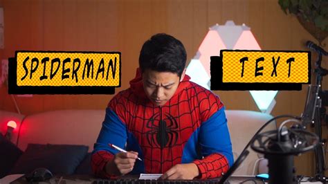 SPIDERMAN Into the SpiderVerse COMIC BOOK Text Effect After