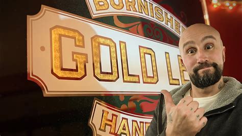 Spinning Gold Leaf. Gold Leaf Glass Sign Tutorial - muktibox.com