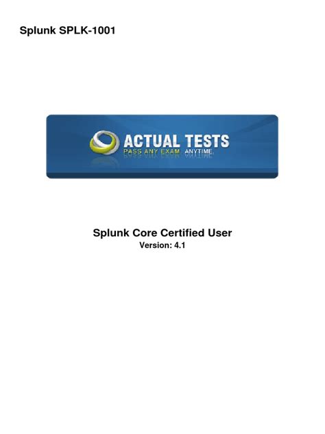 SPLK-1001 PDF Testsoftware