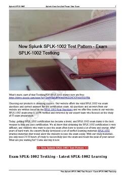 SPLK-1002 Testking