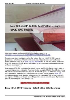 SPLK-1002 Tests