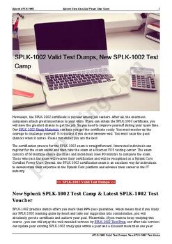 SPLK-1002 Tests