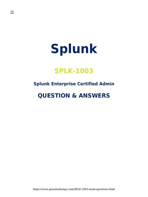 SPLK-1003 PDF Testsoftware