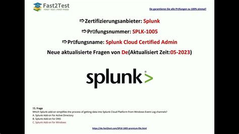 SPLK-1005 Schulungsunterlagen