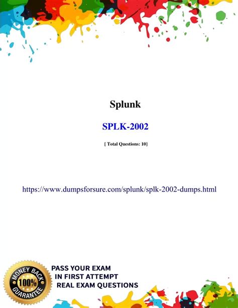 SPLK-2002 Fragenkatalog