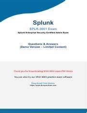 SPLK-3001 Demotesten