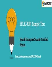 SPLK-3001 Tests