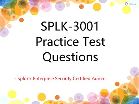 SPLK-3001 Tests