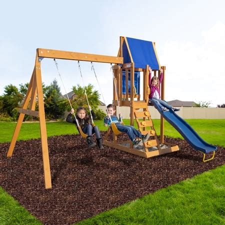 SPORTSPOWER NORTH PEAK WOODEN SWING SET - Walmart