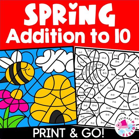 SPRING MATH SPRING COLOR BY CODE SPRING COLOR BY NUMBER SPRING