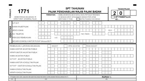 SPT Tahunan PPh Badan - Direktorat Jenderal Pajak - balustradellc