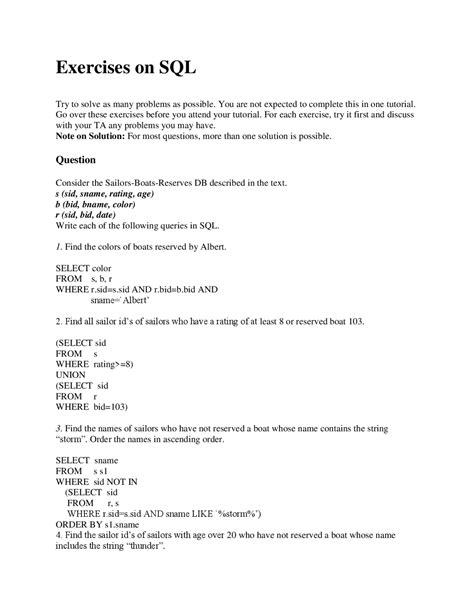 SQL Exercises - W3Schools - coolestguyplanet.net