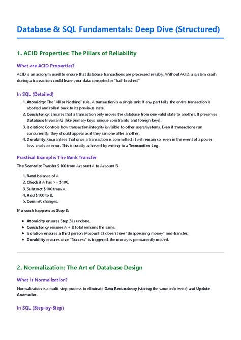 SQL Fundamentals: ACID Properties, Normalization, and Joins - coolestguyplanet.net