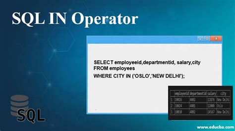 SQL IN Operator A Quick Glance of SQL IN Operator …