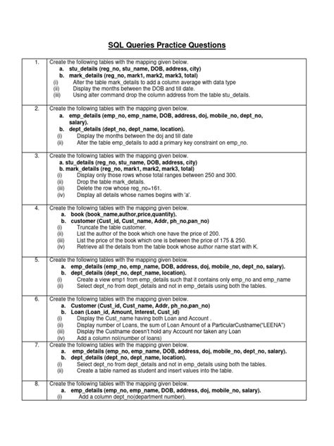 SQL Practice Queries - CodeChef - balustradellc