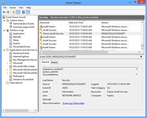 SQL Server database uses event viewer to view three types of logs - coolestguyplanet.net