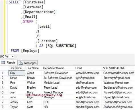 SQL STUFF function overview