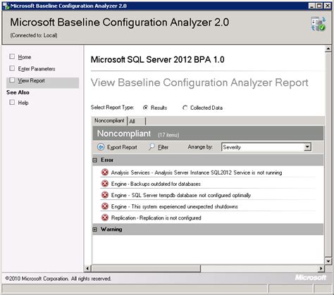 SQL Server 2012 Best Practices Analyzer