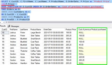 SQL Server LAG() Function By Practical Examples