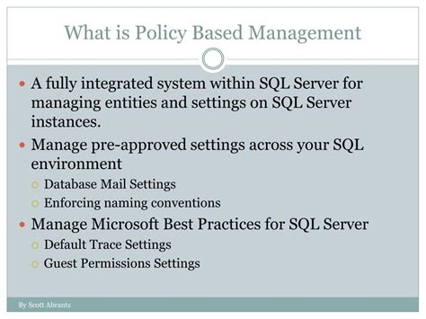 SQL Server security and Policy Based Management In practice