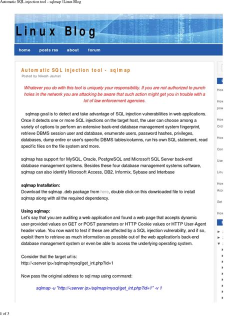 sqlmap: automatic SQL injection and database … - coolestguyplanet.net
