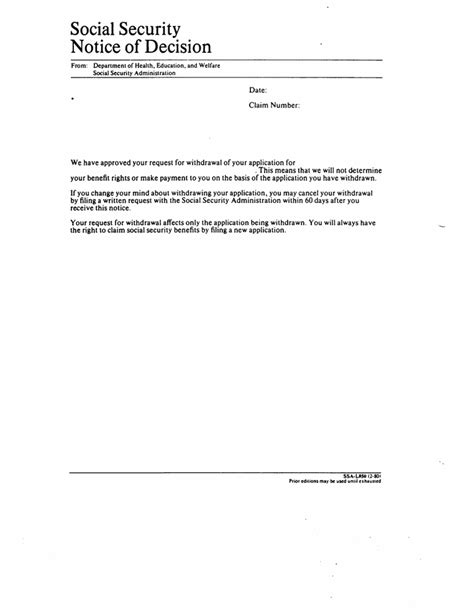 SSA POMS NL 00701.117 Form CMSL457 Acknowledgement of Request
