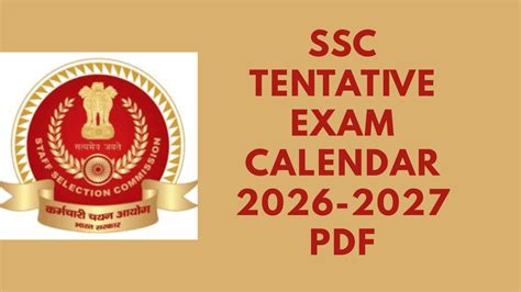 Ssc Exam Calendar 2026 2027 Pdf - muktibox.com