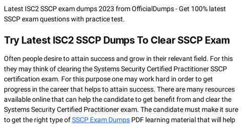 SSCP Dumps