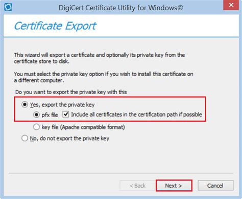 SSL Export Instructions. (pfx or pem format) - SSL Support Desk