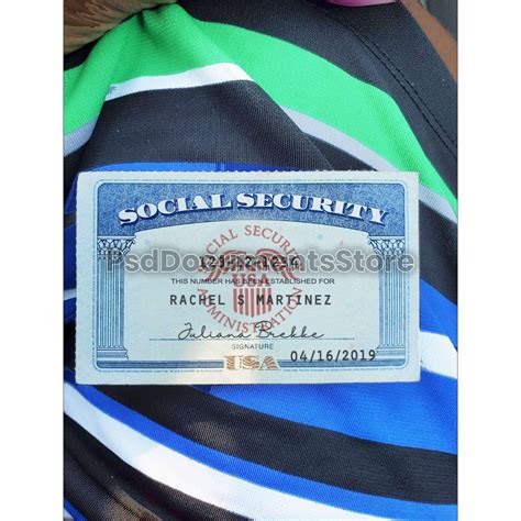 SSN Card Template V3 PSD Documents Store