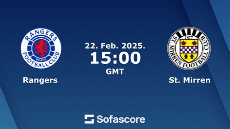 St. Mirren vs Rangers live score, H2H and lineups | Sofascore - balustradellc