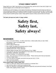 Stage Combat Safety Essentials - muktibox.com