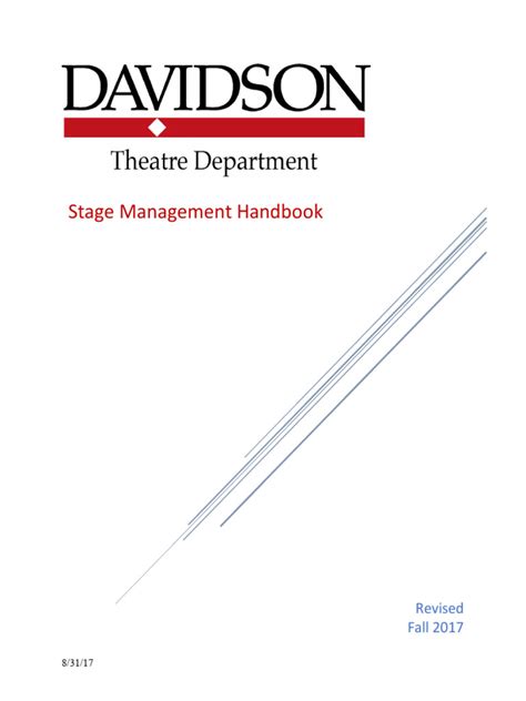 Stage Management Handbook Overview - muktibox.com