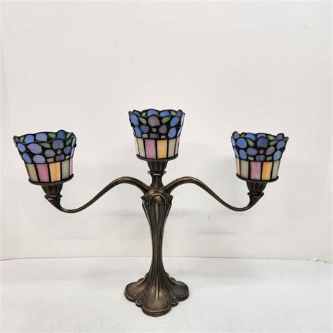 Stained Glass Candle Holder- Tiffany -Frank Lloyd Wright Style - By ... - balustradellc