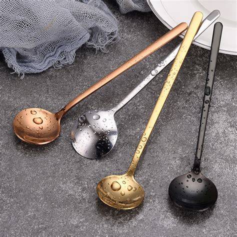 Stainless Steel Gold Coffee Spoon Stirring Spoon Titanium Coated ... - raincitystudios.com