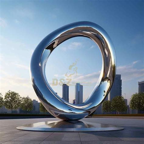 Stainless Steel Modern Outdoor Sculpture Circle Shaped Famous Metal ... - muktibox.com