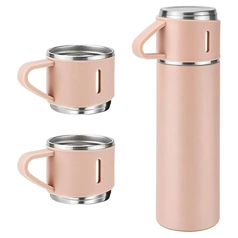 Stainless Steel Thermo Vacuum Insulated Bottle with 3 Cup ... - Flipkart - balustradellc