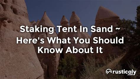 Staking Tent In Sand > With The Clearest Explanation - balustradellc