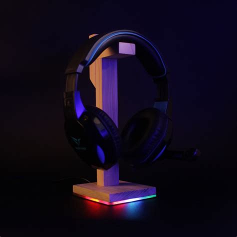 Stand headset kayu multifungsi rgb - Headphones - balustradellc