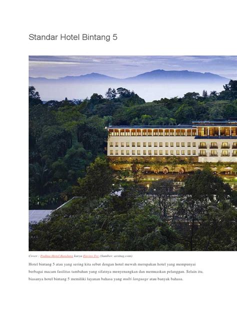 Standar Hotel Bintang 5 - Arsitag - balustradellc