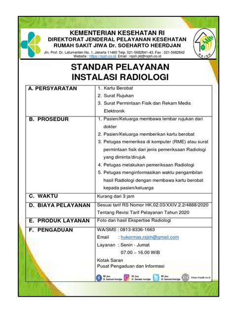 STANDAR PELAYANAN INSTALASI RADIOLOGI - wintechmobiles.com