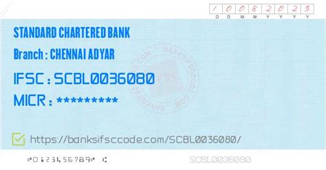 STANDARD CHARTERED BANK LTD CHENNAI ADYAR IFSC