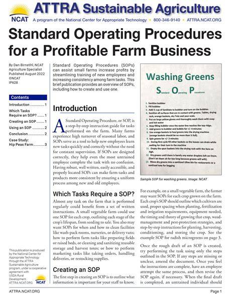 Standard Operating Procedures for a Profitable Farm … - raincitystudios.com