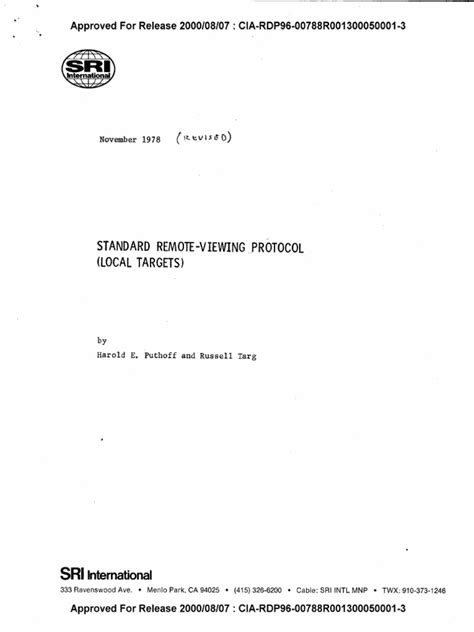 Standard Remote-Viewing Protocol (Local Targets) by … - balustradellc