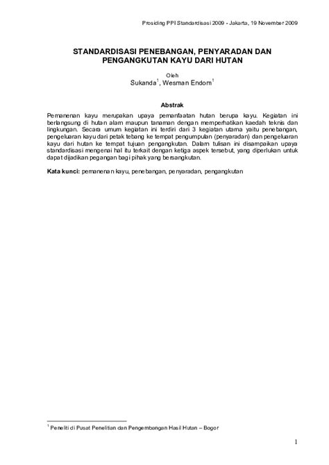 STANDARDISASI PENEBANGAN, PENYARADAN … - balustradellc