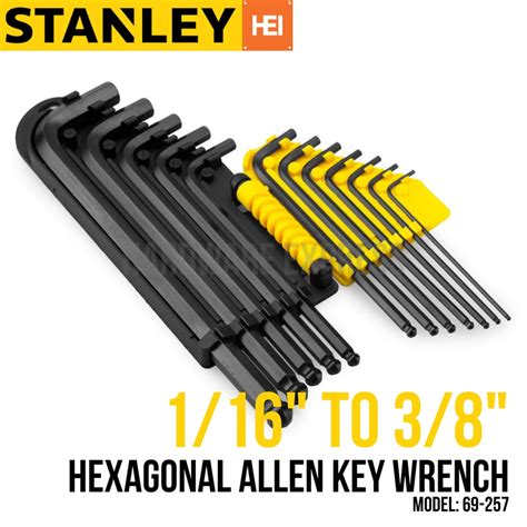 STANLEY Allen Hex Key Wrench 12 Pcs. Set Long … - balustradellc