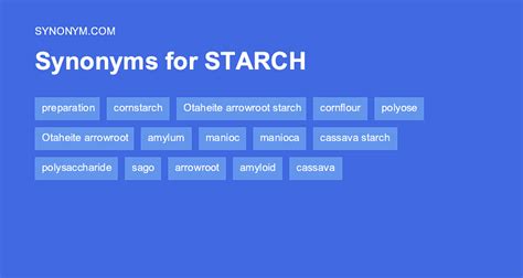 STARCHED Synonyms: 113 Synonyms & Antonyms for STARCHED …