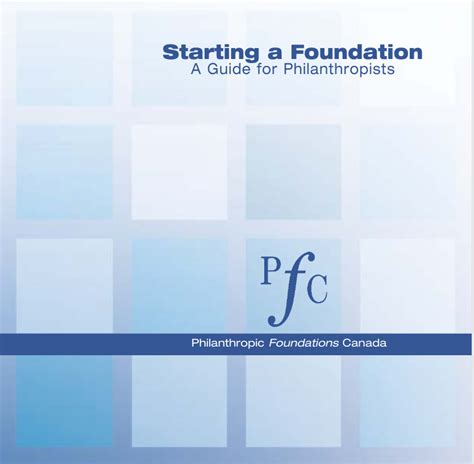 Starting a Foundation: A Guide for Philanthropists - PFC - balustradellc