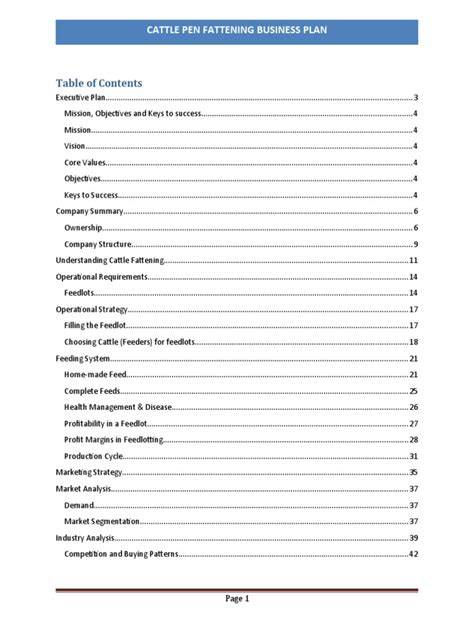 Starting Cattle Fattening Business Plan (PDF) - raincitystudios.com
